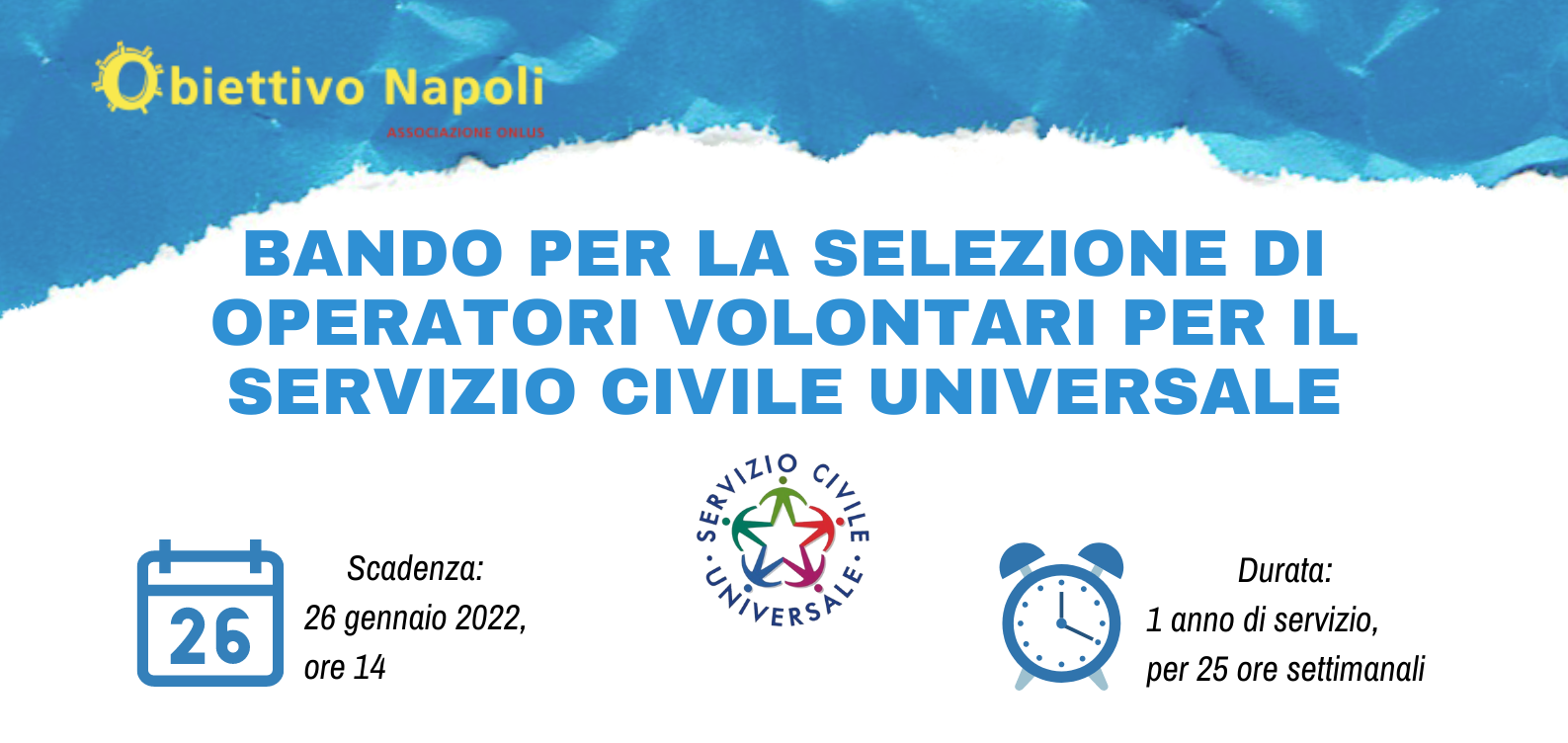 Guida alla compilazione della domanda per il bando del Servizio Civile Universale 2022